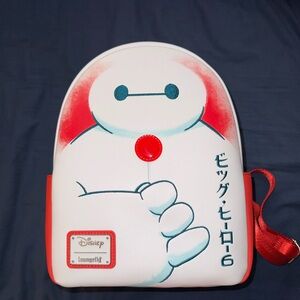 Loungefly Disney Baymax Red and White Backpack
